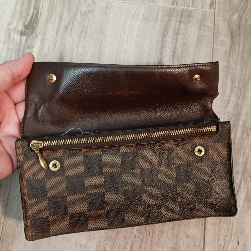 LOUIS VUITTON Damier Ebene Accordion Bifold Long Wallet